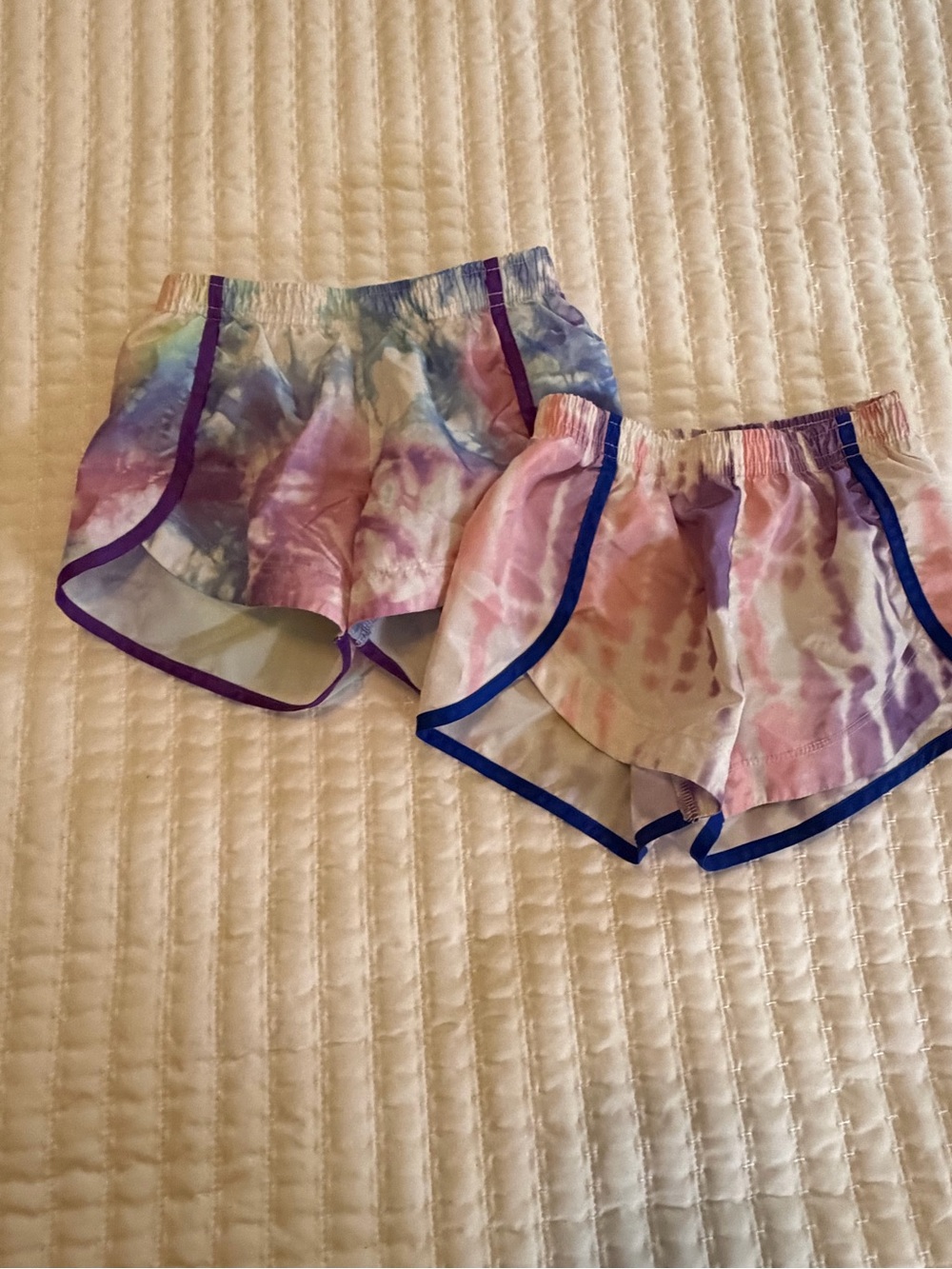 Nike Kids Tie-Dye Pink, Purple & Blue Athletic Shorts